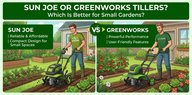 Sun Joe or Greenworks Tillers Which Is Better for Small Gardens
